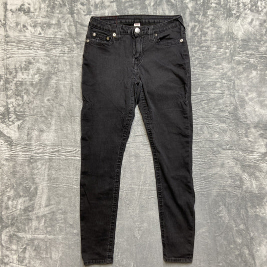 True Religion Skinny Jeans Women’s Size 31 Black Denim *Stretch Marks*