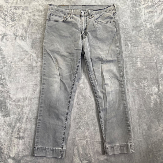 Levi's 511 Slim Jeans Men's 34x36 Gray Cotton Blend Casual