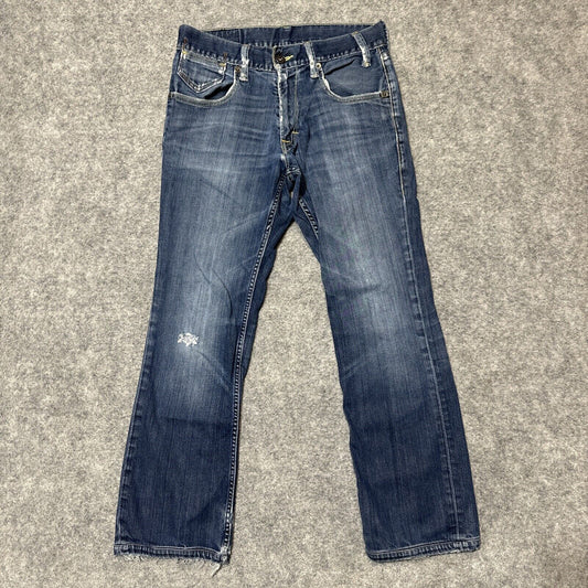 Levi's L531 Men's Distressed Straight Jeans Size 32x29 Blue Dark Denim