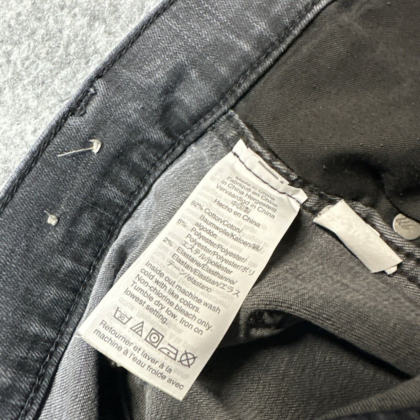 Madewell 10" High Rise Skinny Women's Jeans Size 29 Black Gray Denim