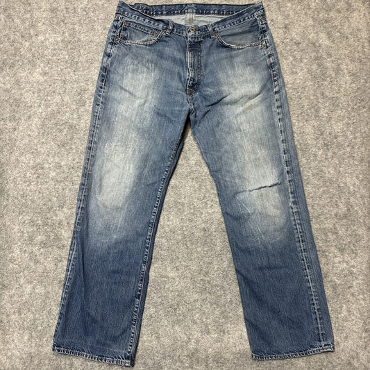 Vintage Ralph Lauren Ashmore Original Fit Distressed Jeans Men's Size 38x32 Blue
