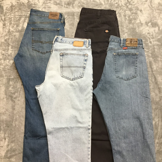 Lot of 4 Levi's Dickies Wrangler UP Straight Jeans Men's Sz 36x30 Blue Black