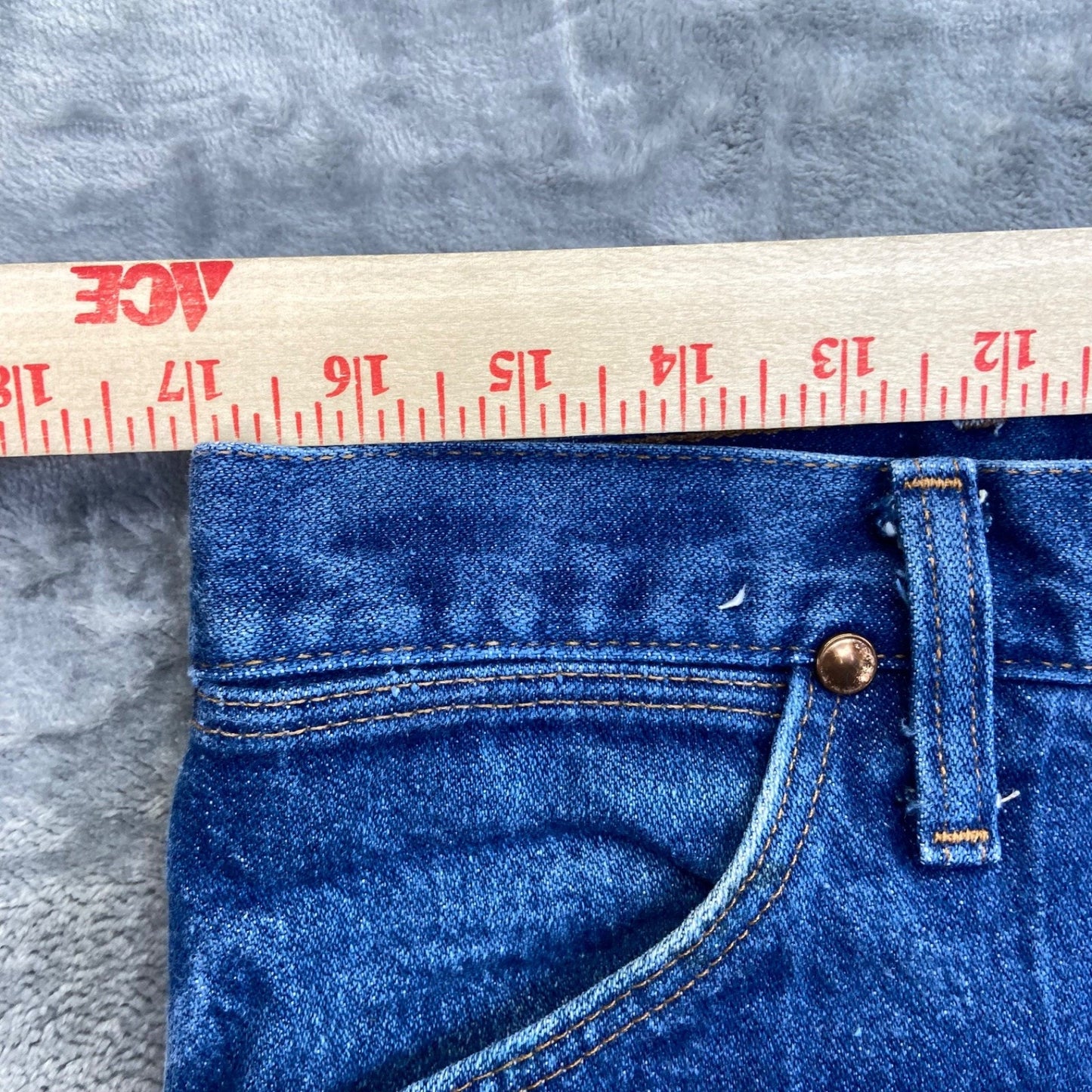 Vintage Wrangler Cowboy Cut Bootcut Jeans Men's Size 36x32 Dark Blue Denim