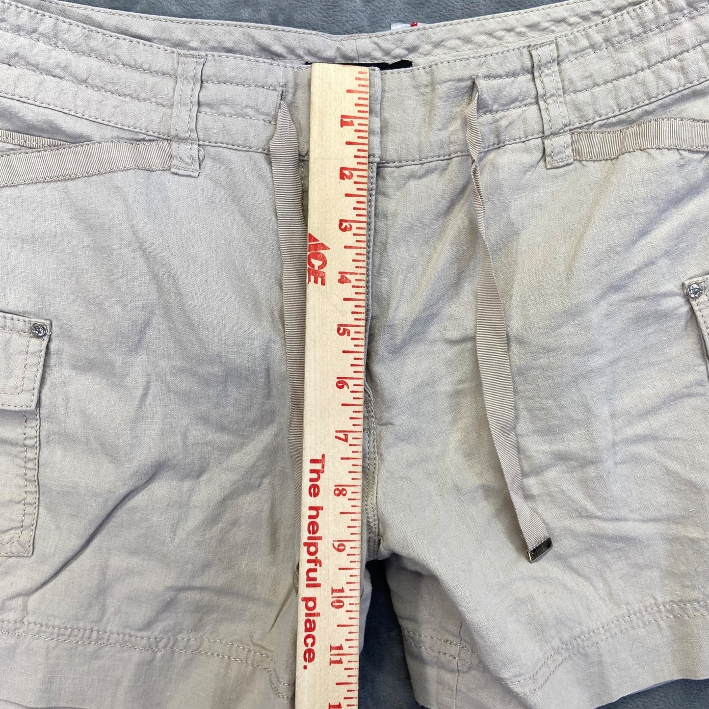White House Black Market Women's Cargo Shorts Size 10 Beige