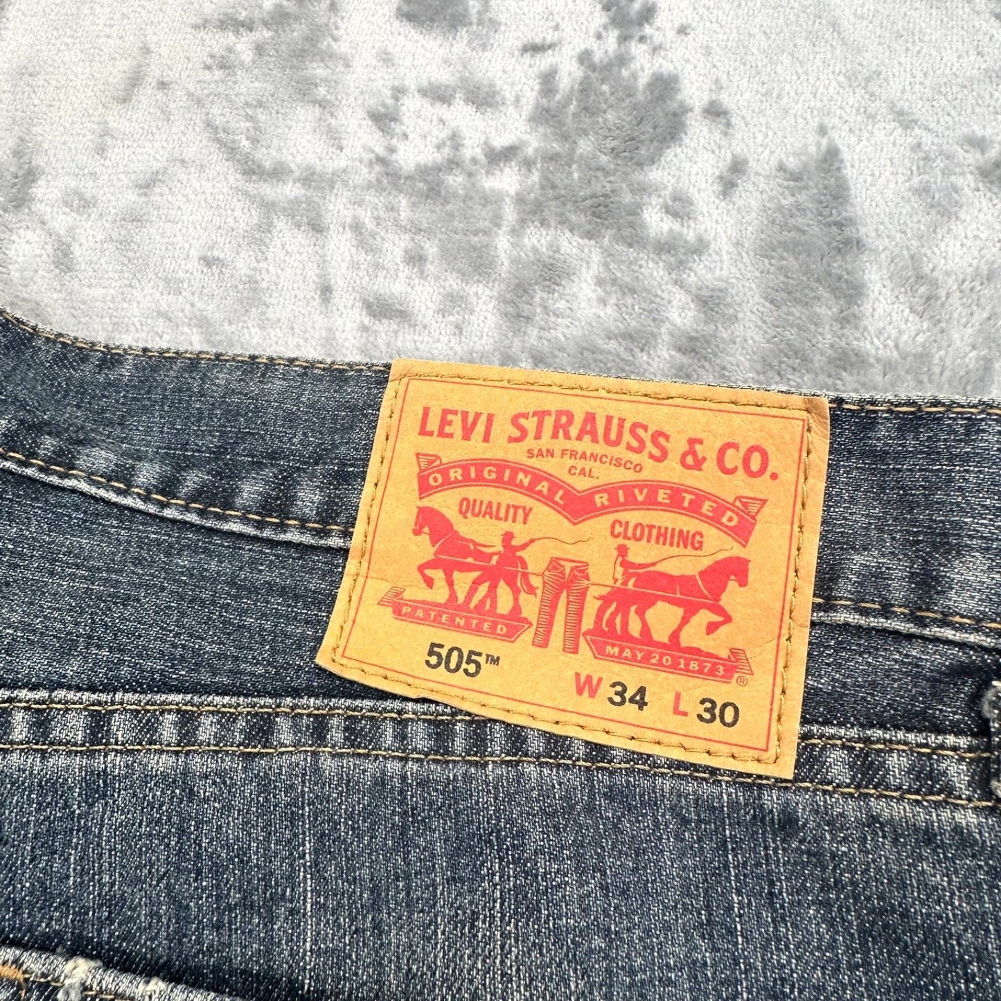 Levi's 505 Men's Straight Jeans Size 34x30 Blue Denim #534424