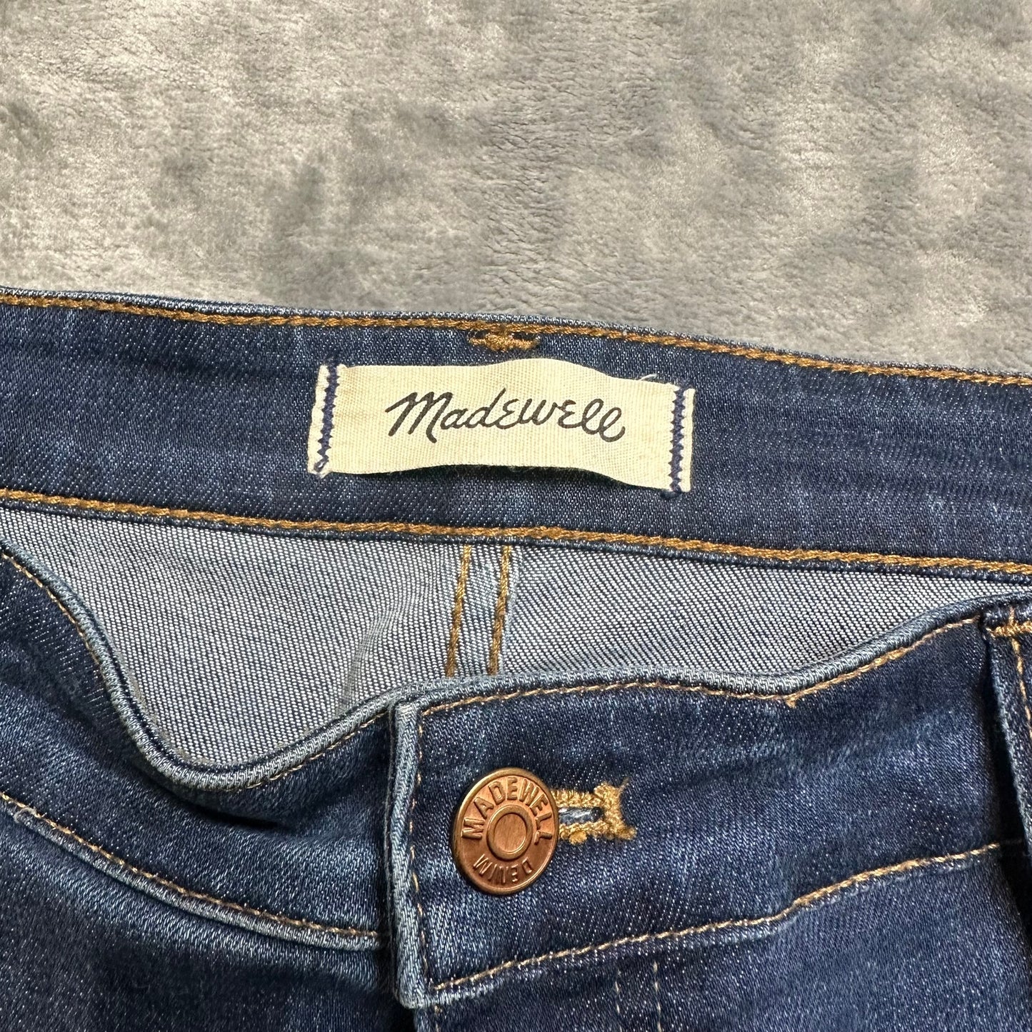 Madewell Curvy High Rise Skinny Jeans Women’s Size 33P Dark Blue Denim