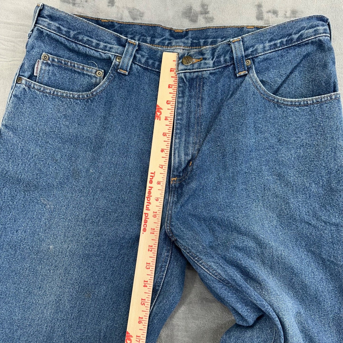 Carhartt Men's Relaxed Fit Straight Jeans 36x30 Blue Denim #2014