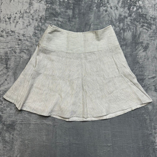 CAbi A Line Skirt Women's Size 8 White Viscose Blend