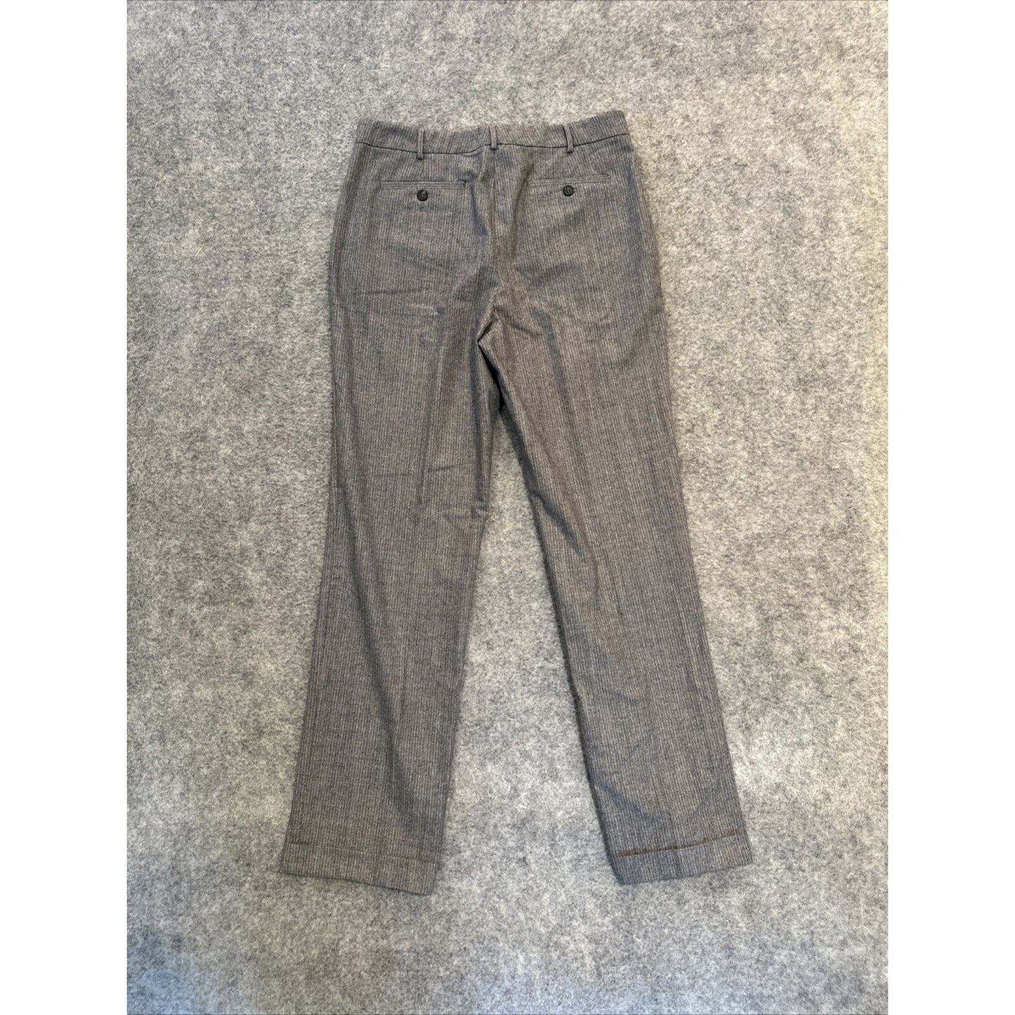 Piazza Sempione Women's Cuffed Straight Dress Pants Size 12 Gray Pants