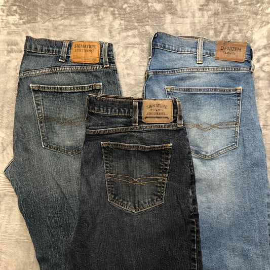 Wholesale Lot of 3 Levi's Slim Work Jeans Men's Size 38x30 Blue Denim