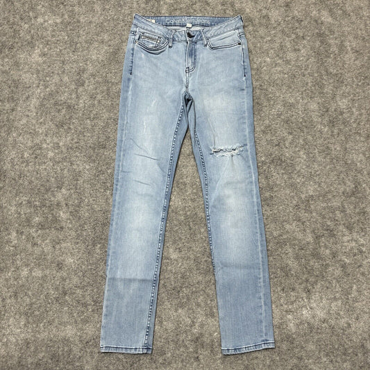 Calvin Klein Ultimate Skinny Women's Distressed Jeans Size 27x30 Blue Light Wash