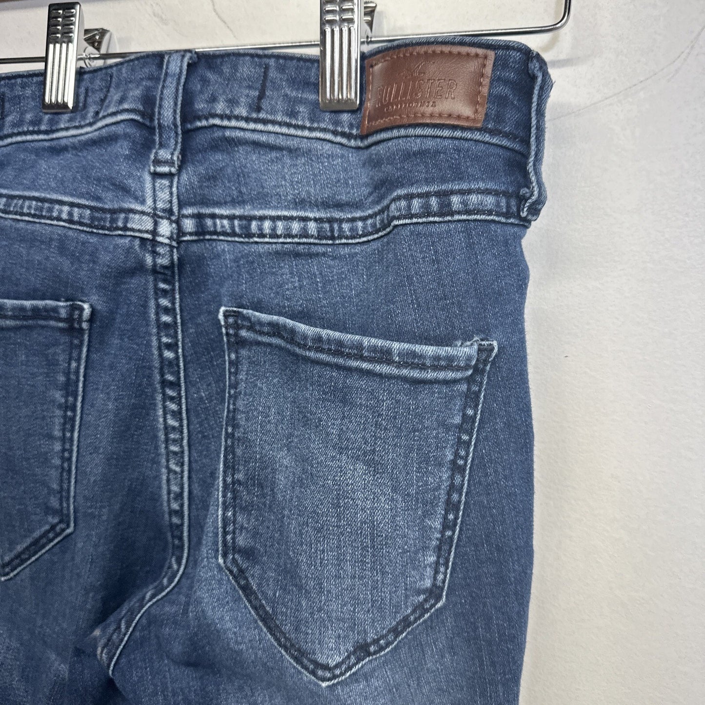 Hollister Classic Stretch Jeans Womens 0R Distressed High Rise Super Skinny Blue