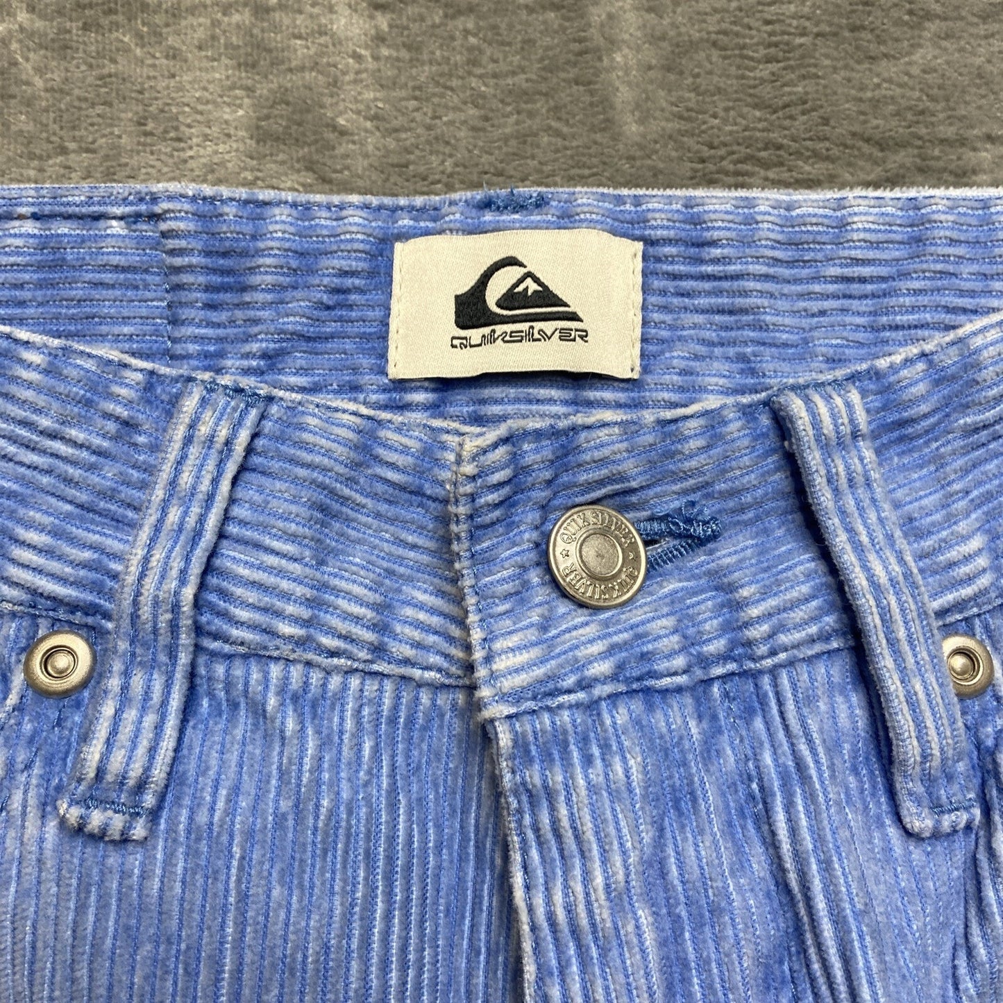 Quiksilver Chino Pants Men's Size 25 Corduroy Ribbed Straight Blue