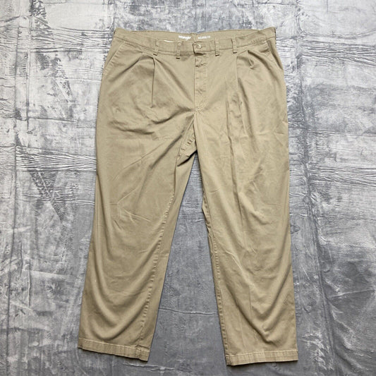 Wrangler Pleated Chino Pants Men's Size 44x32 Brown