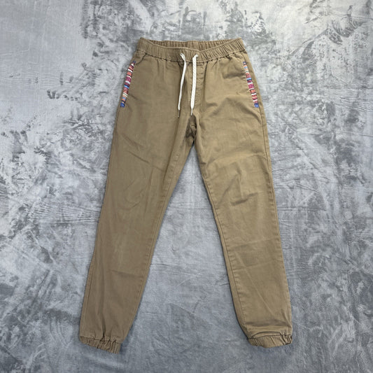 Wowie Joggers Sweatpants Southwestern Men's Size S Khaki Brown