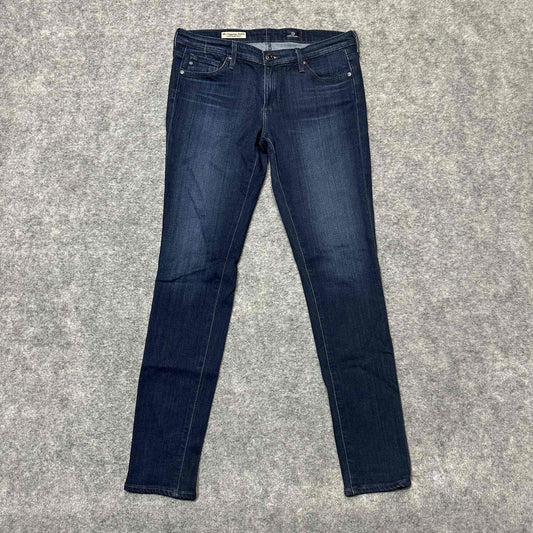 AG Adriano Goldschmied The Legging Ankle Women's Skinny Jeans Size 27R Blue Dark