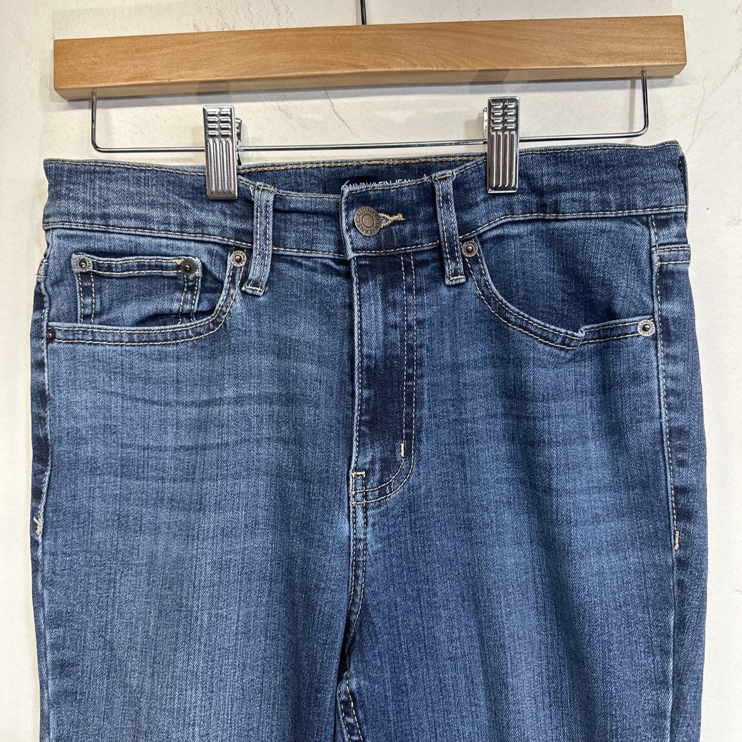 Calvin Klein Jeans Ankle Skinny Womens 6 Blue Denim Mid Rise 5 Pockets