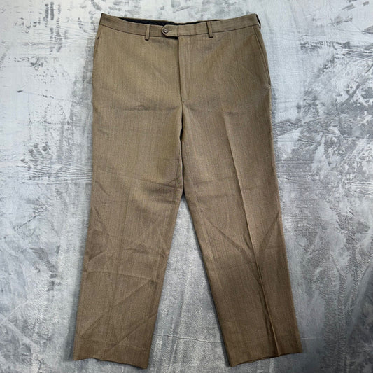Grant Thomas Men's Dress Pants Straight 38x30 Brown Wool