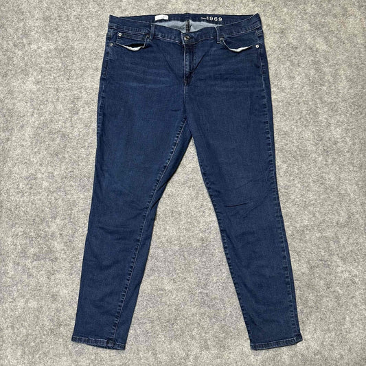 Gap 1969 Women's Regular Skinny Legging Jean Size 35 Blue Dark Wash Denim