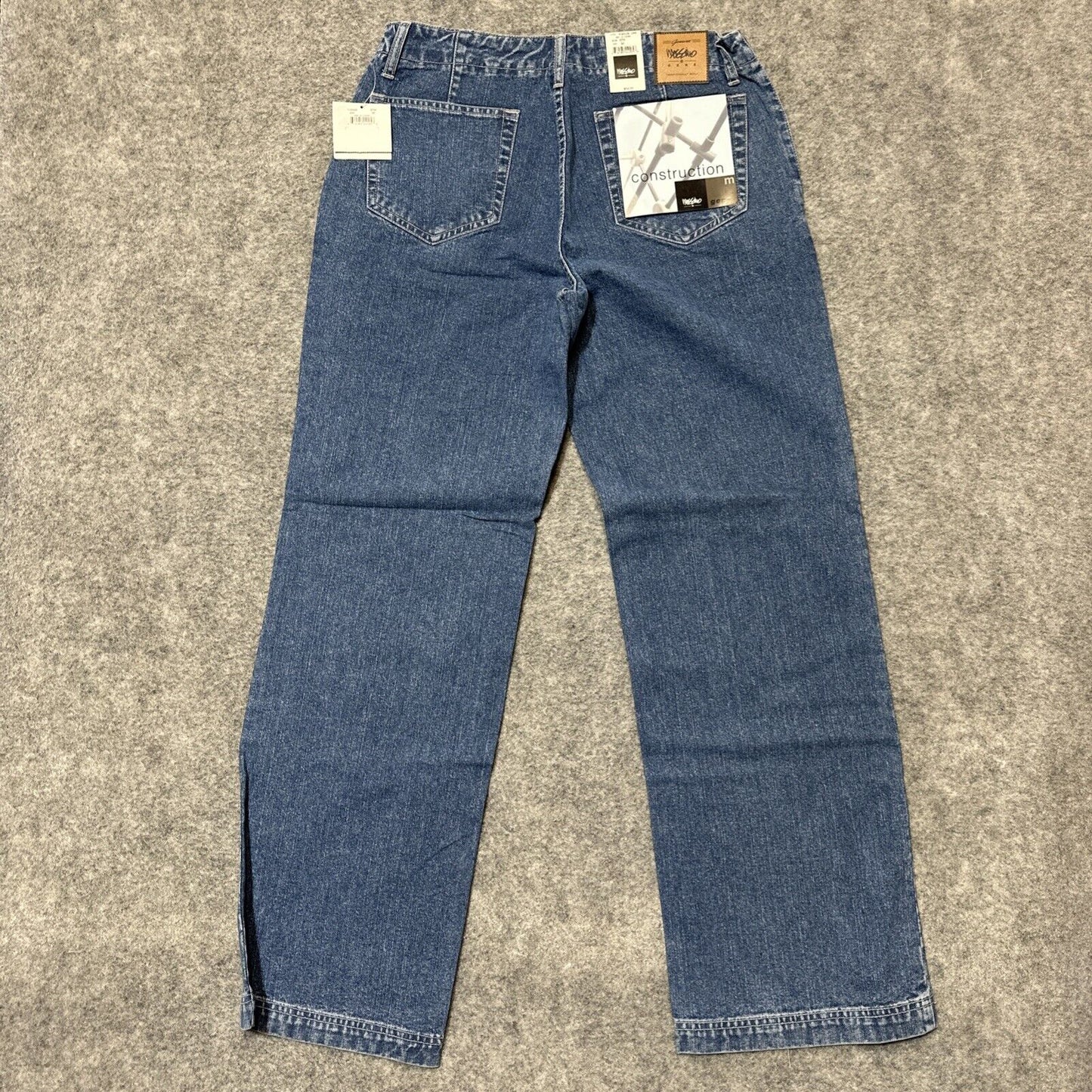 Vintage New Mossimo Gene Wide Leg Side Zip Jeans Women's Size 30 Blue Denim