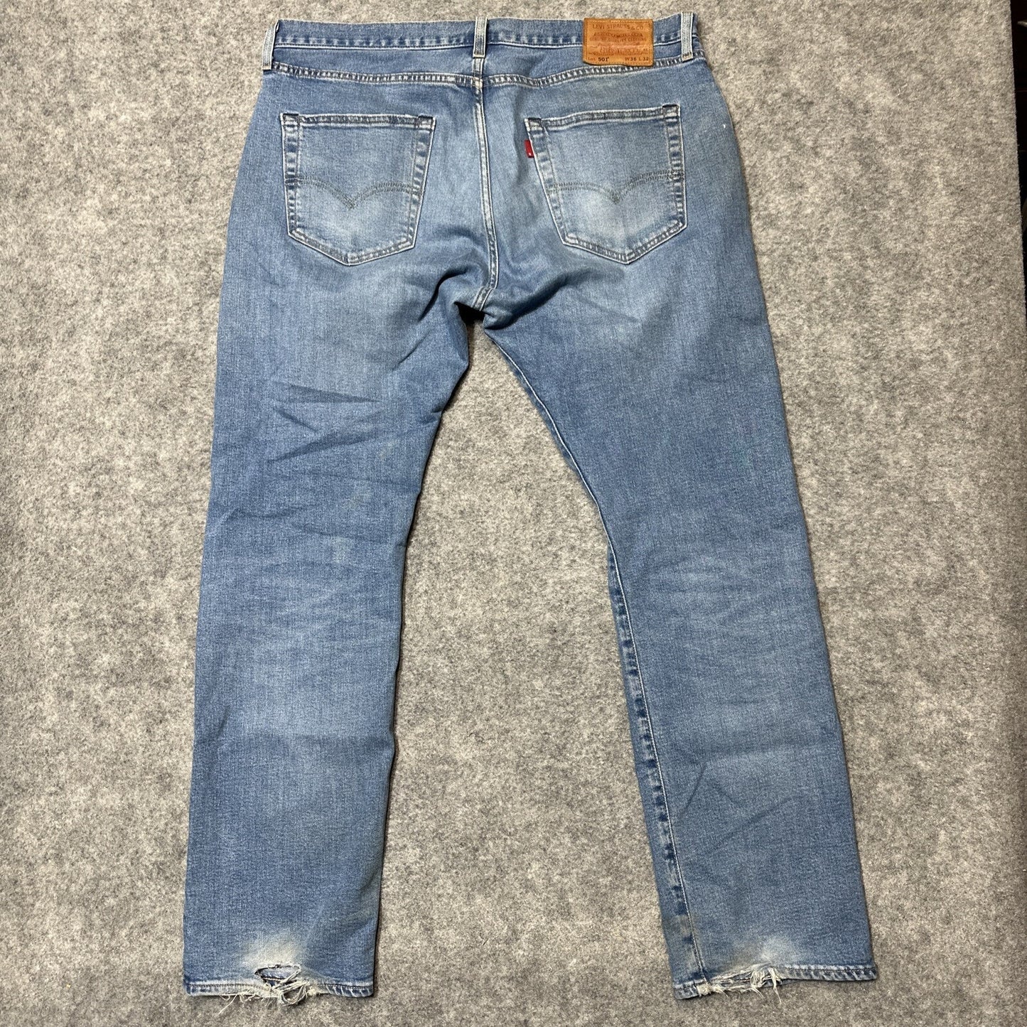 Levi's 501XX Original Fit Men's Straight Work Jeans Size 36x32 Blue Light Denim
