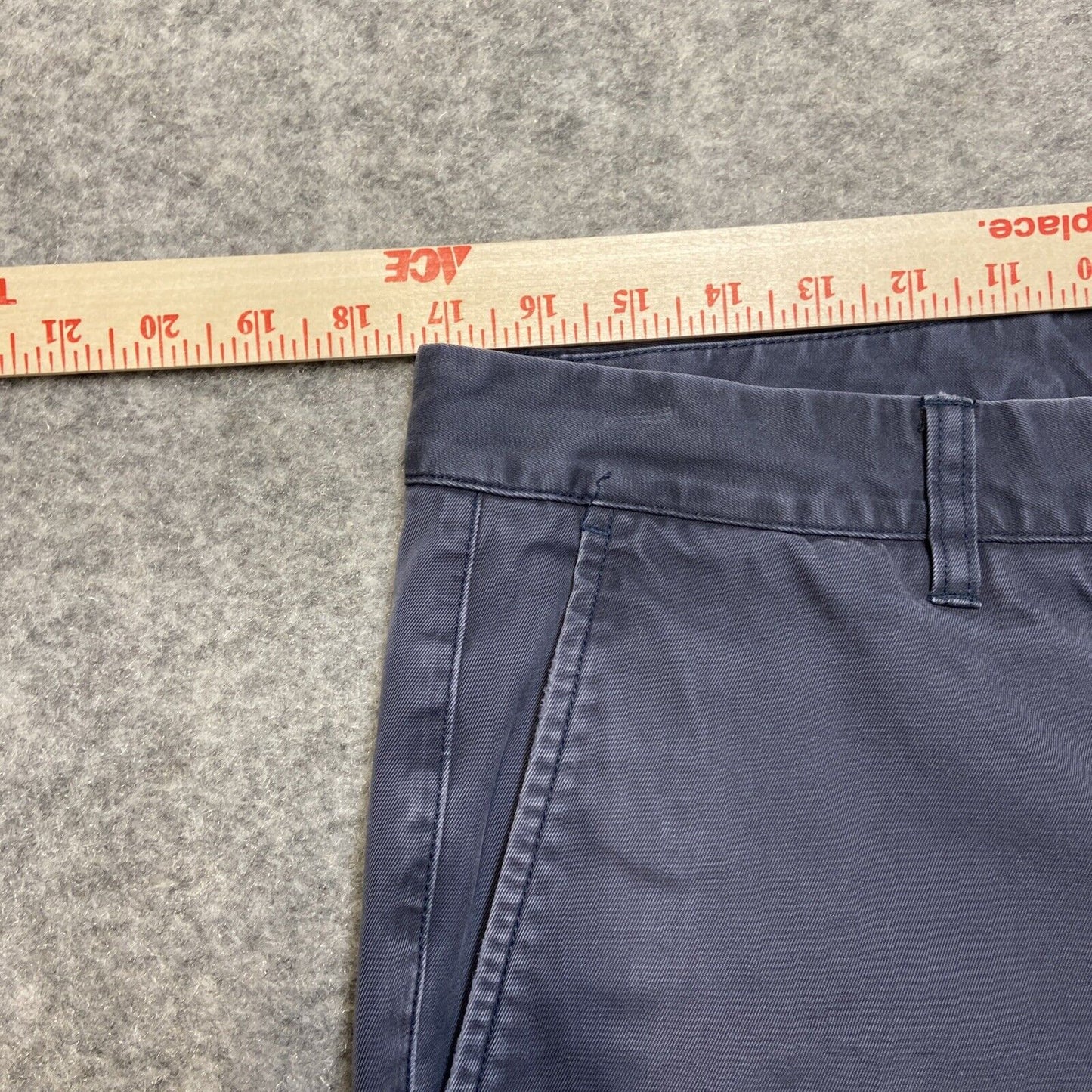 Bonobos Straight Chino Pants Men's Size 35x32 Dark Blue Pants *Bleach Mark*