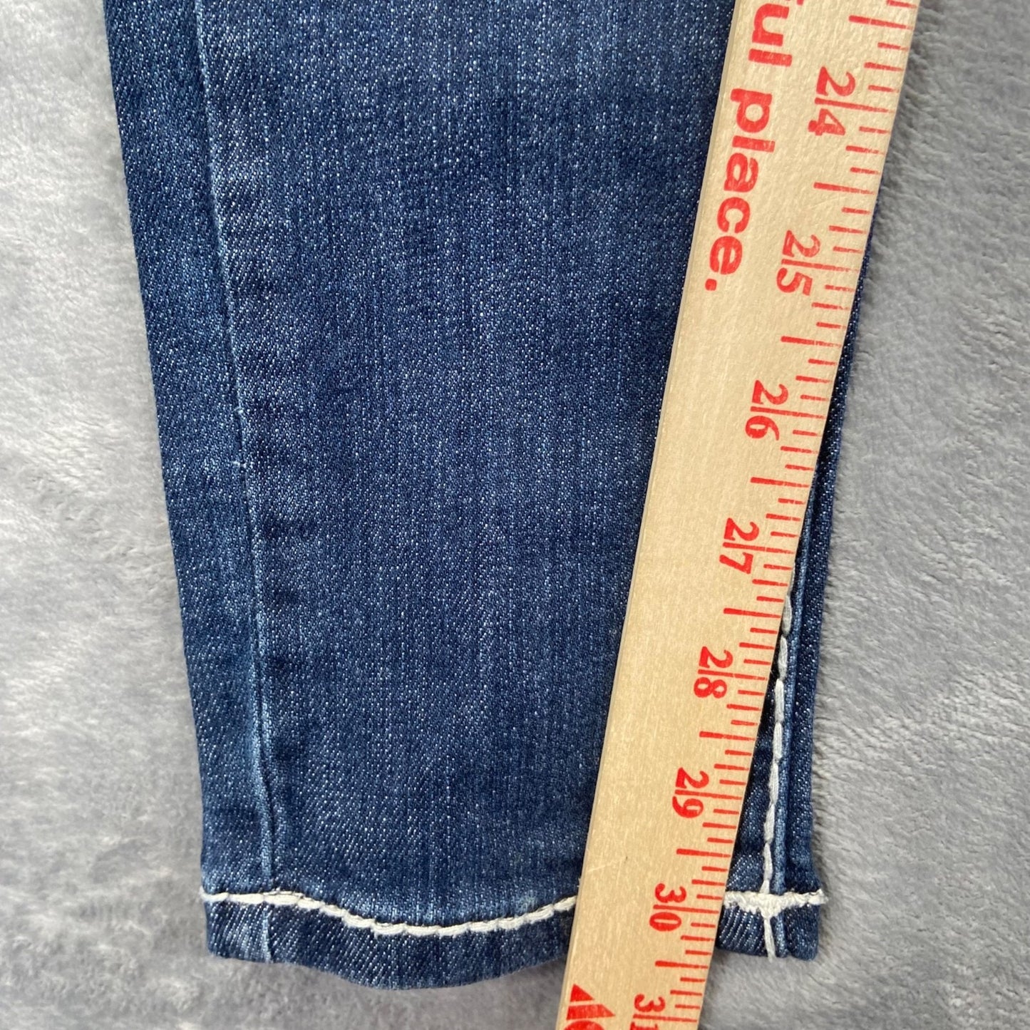 LA Idol Women's Skinny Jeans Size 1 Embellished Blue Dark Wash