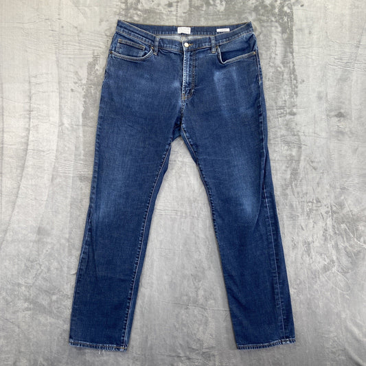 Oliver Logan Straight Jeans Men's Size 36x34 Dark Wash Blue Denim