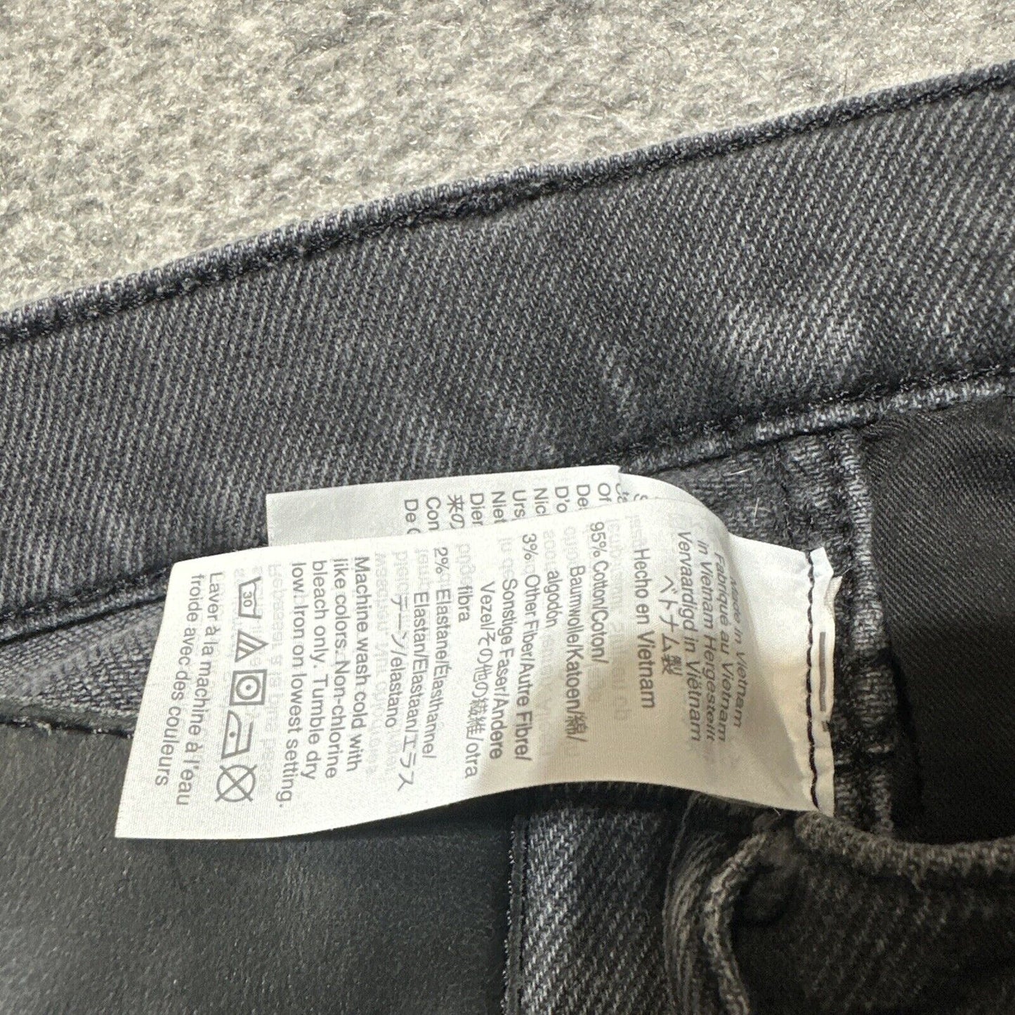 Madewell 10" High Rise Skinny Jeans Women's Size 26 Dark Gray Black Denim