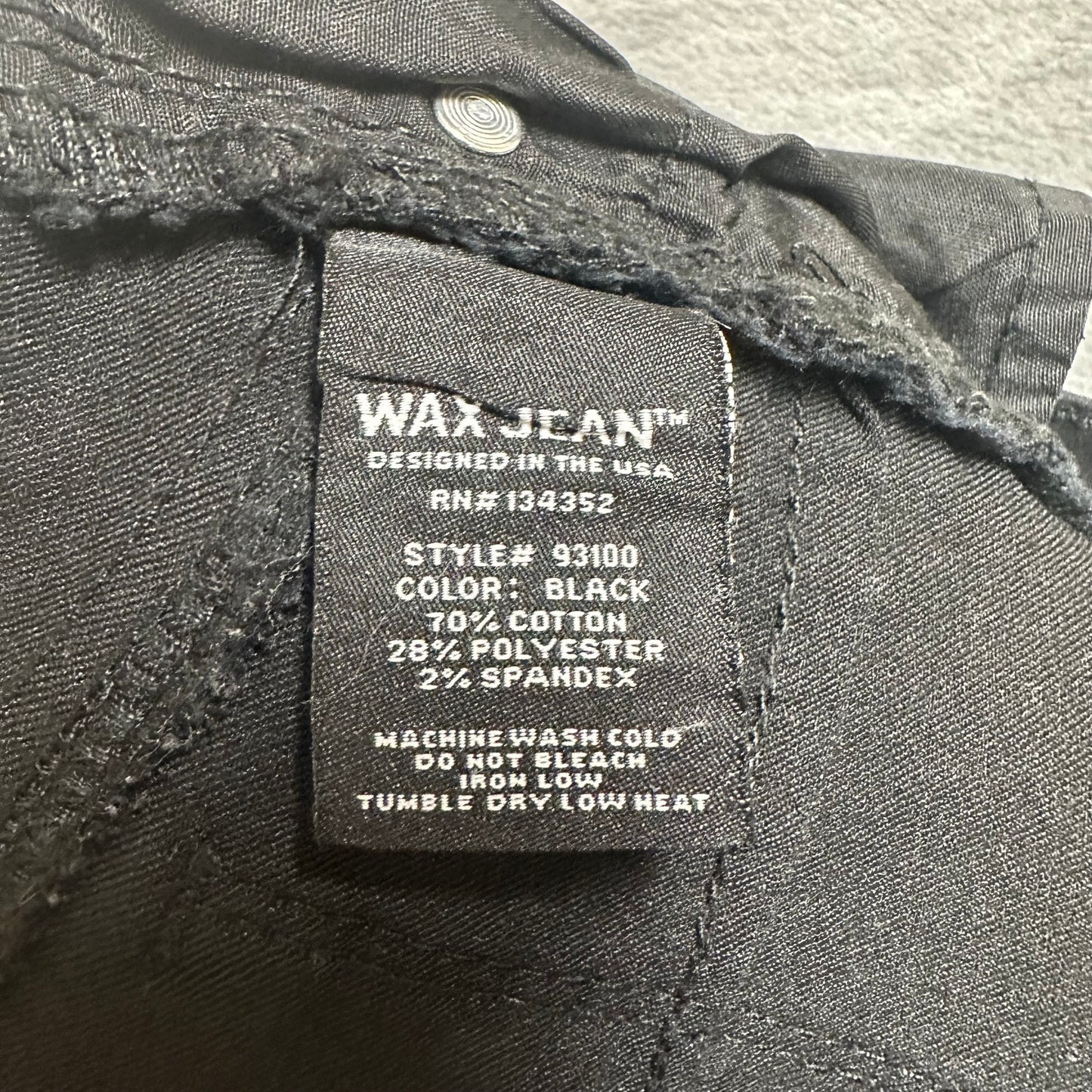 Wax Jean Women's Slim Skinny Jeans Size 1 Black Denim