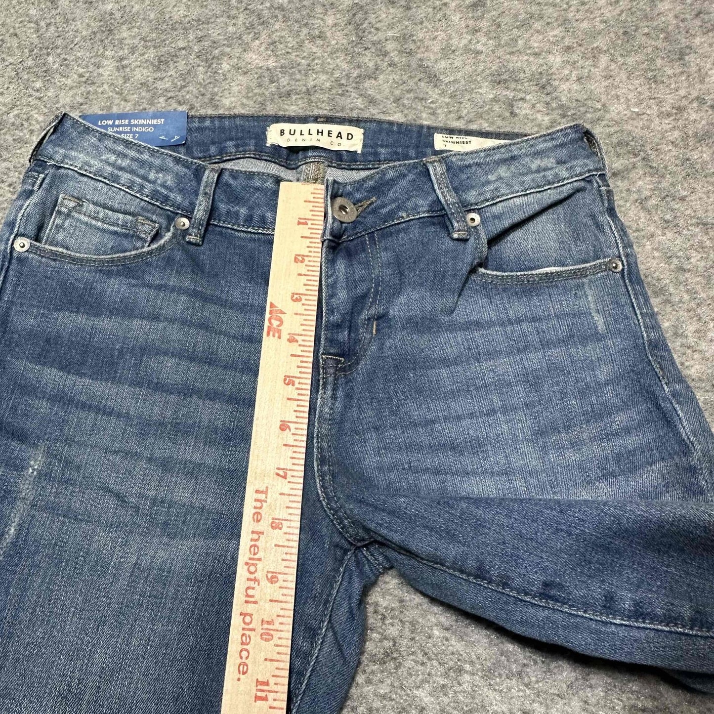 New BULLHEAD DENIM CO Skinniest Sunrise Indigo Women's Skinny Jeans Size 7 Blue