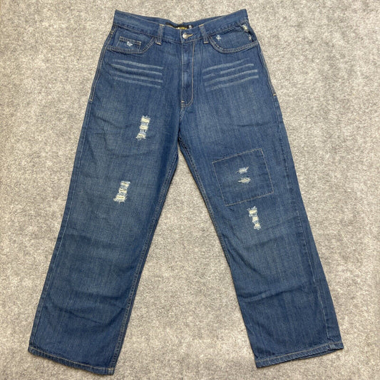 Vintage Jordan Craig Relaxed Straight Distressed Jeans Men's Size 34x30 Blue