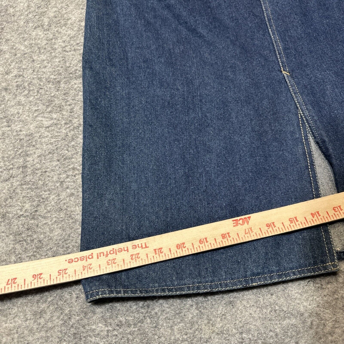 Vintage N'EST-CE PAS? Midi Denim Skirt Women's Size 13/14 Blue Medium Wash Denim