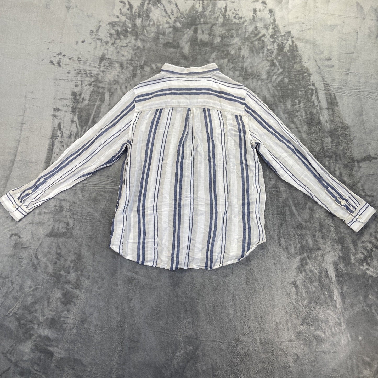 Lucky Brand Button-up Lightweight Soft Shirt Women's Size XS Blue White Stripe