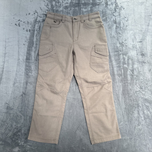 New Duluth Trading Coolmax Canvas Cargo Work Pants Men's Size 34x30 Beige