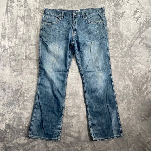 Helix No 56 Slim Bootcut Jeans Men's 38x32 Blue Denim Casual