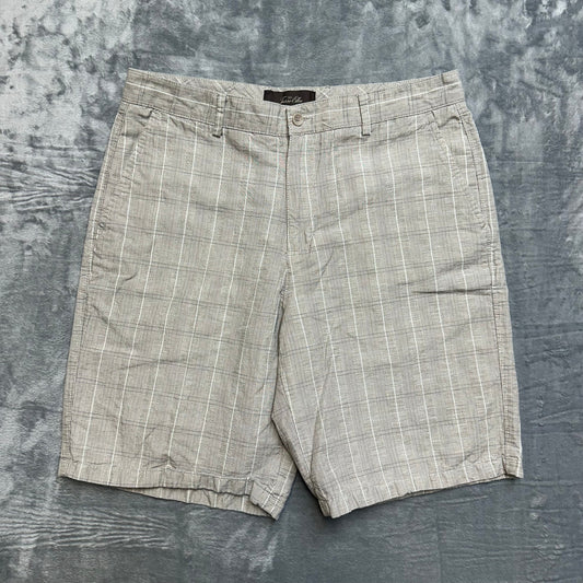 Tasso Ella Linen Shorts Mens Size 33 Light Gray Chino Shorts