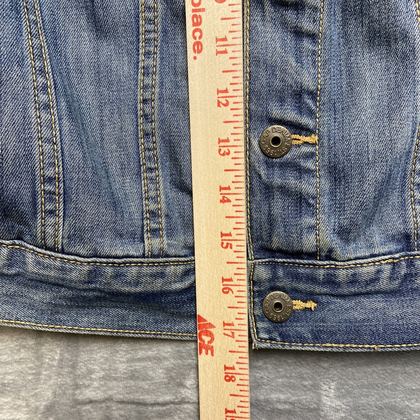 GapKids 1969 Jacket Kids Size XL Blue Denim Medium Wash Pockets Stretch