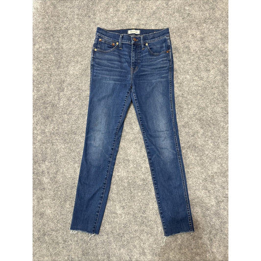 Madewell 9" Women's High Rise Skinny Jeans Size 27 Blue Med Wash Denim