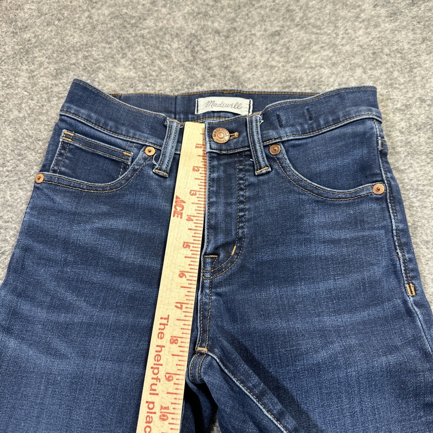 Madewell 9" High Rise Skinny Jeans Womens Size 23 Dark Blue Denim