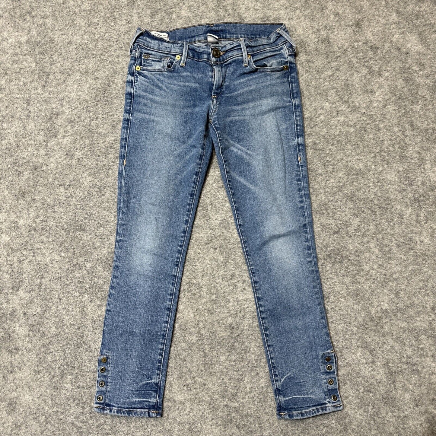 True Religion Casey Low Rise Super Skinny Jeans Women's Size 24 Light Blue Denim