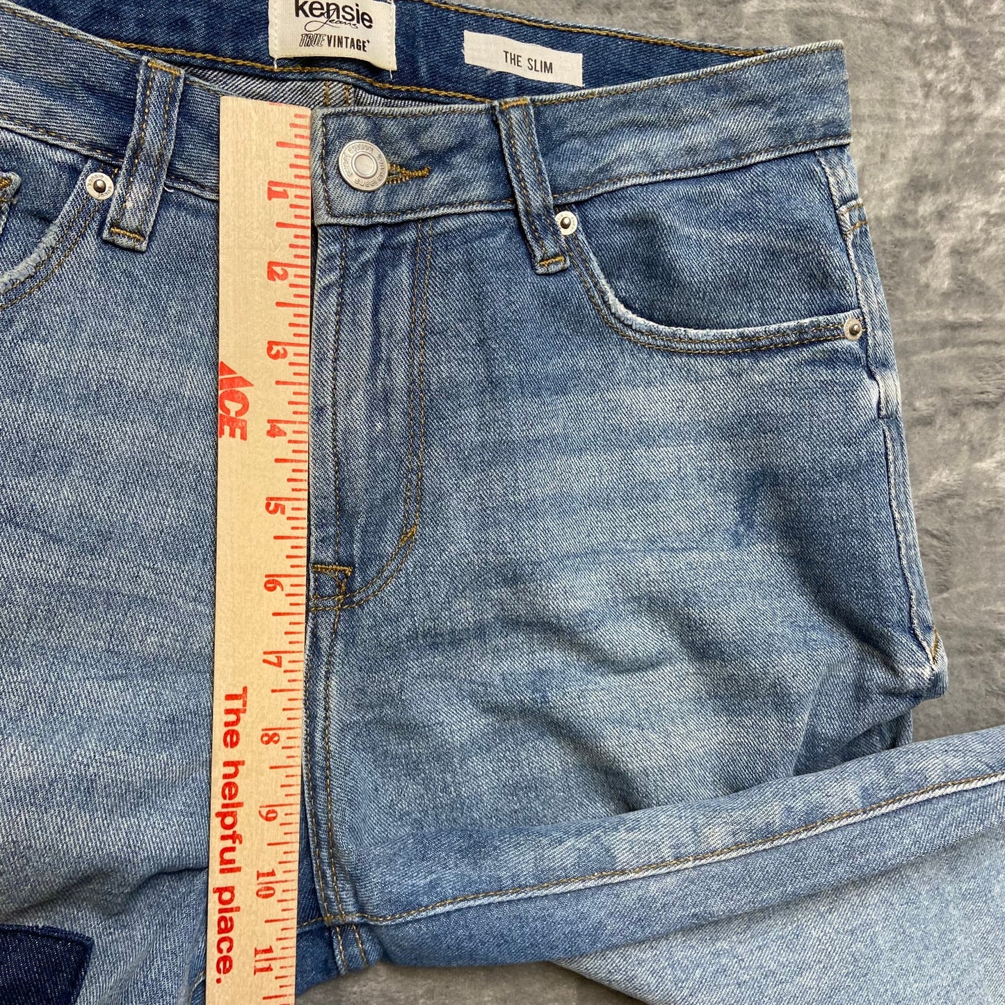 Kensie Distressed True Vintage The Slim Jeans Women's Size 2/26 Blue Denim