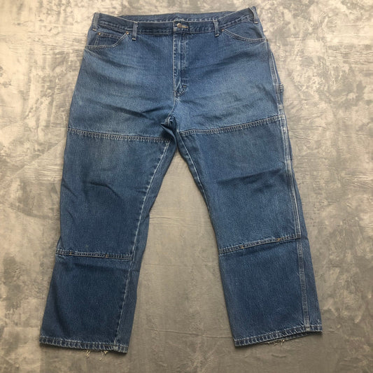 Dickies Carpenter Straight Jeans Men's Size 42x30 Blue Denim