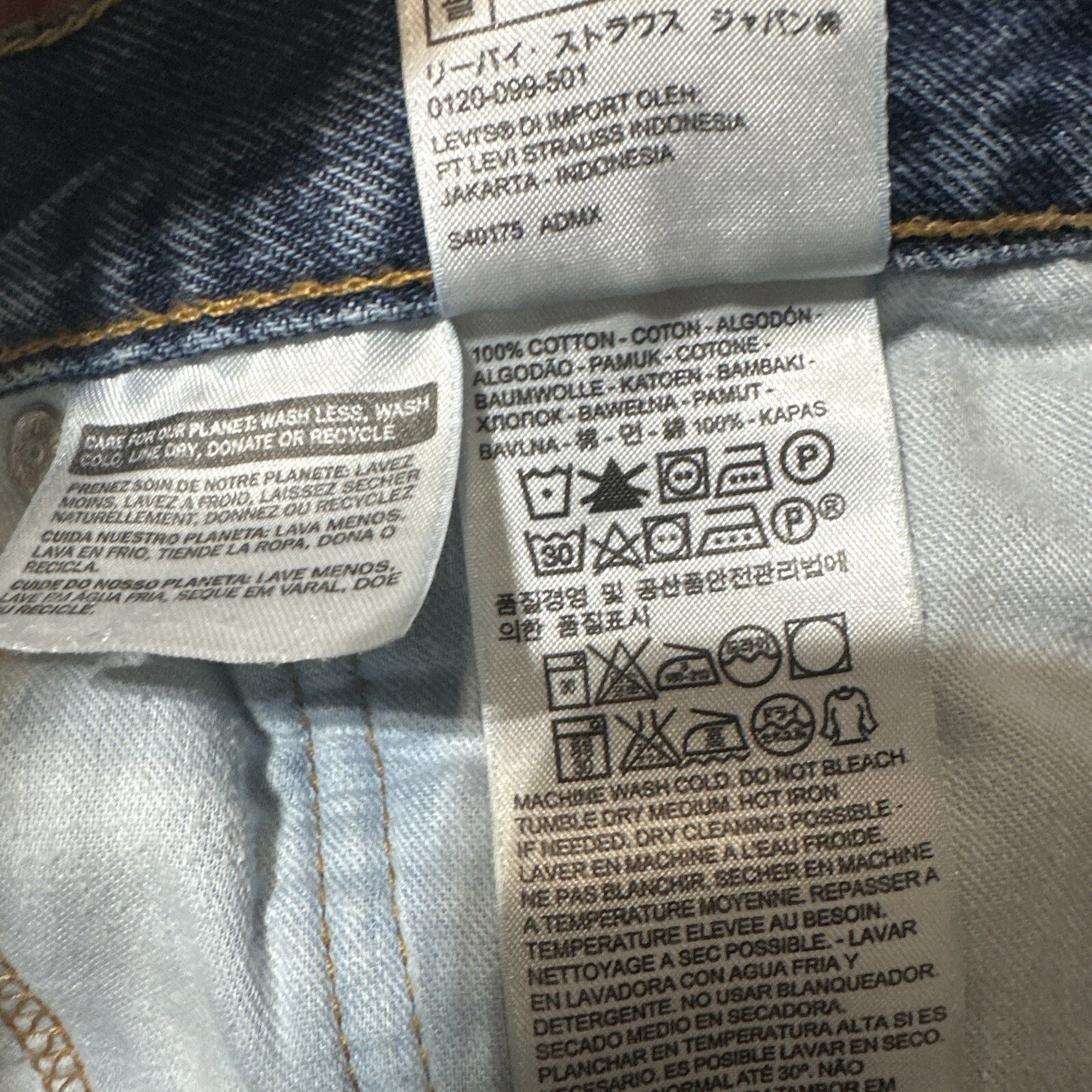 Levi's 505 Regular Fit Men's Straight Jeans Size 40x29 Blue Medium Wash Denim