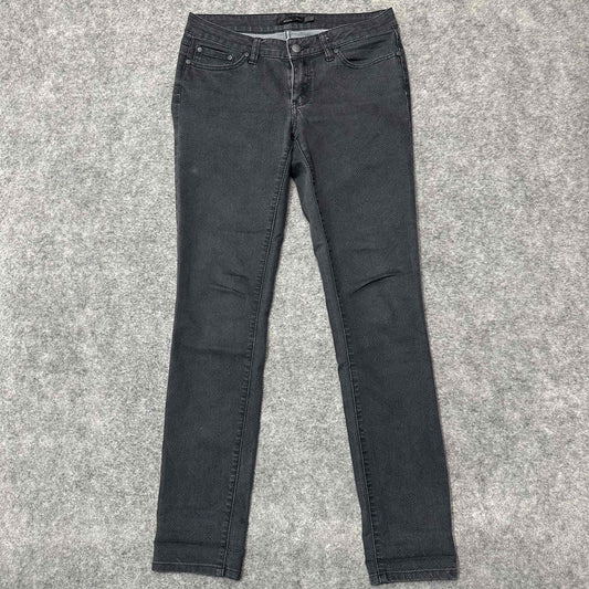prAna Women's Straight Jeans Size 4/27 Black Dark Wash Denim