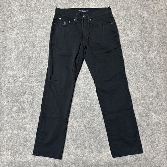 US POLO ASSN. Activate Stretch Men's Straight Jeans Size 29x30 Black Dark Denim