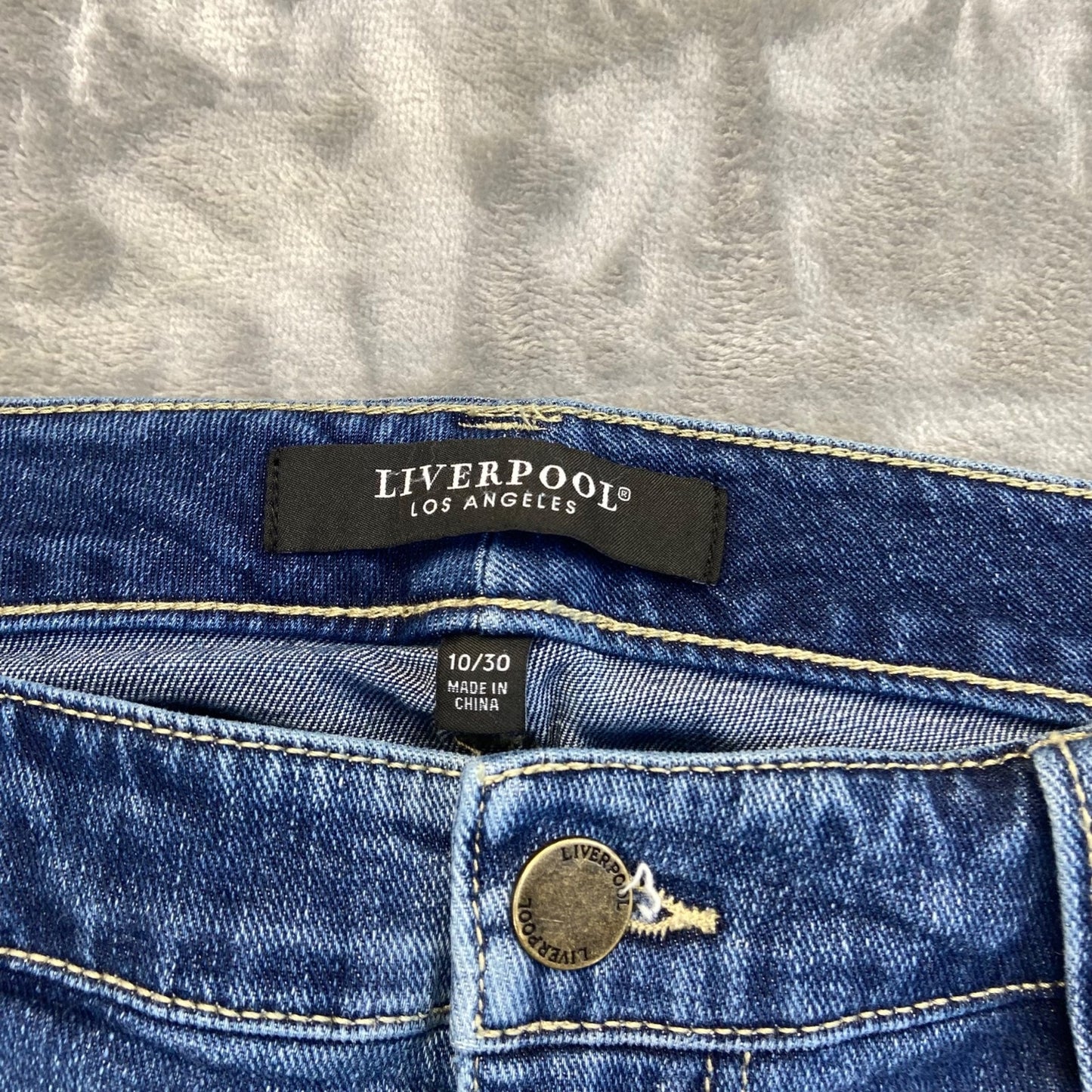 Liverpool Women's Charlie Crop Skinny Jeans Size 10 Blue Denim