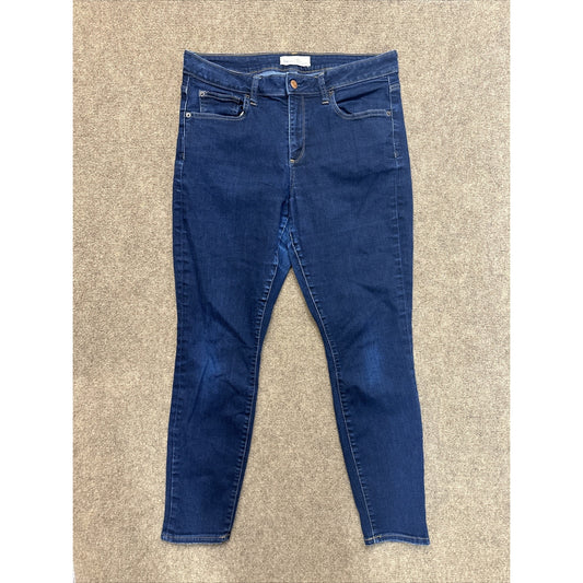 Gap 1969 Curvy True Skinny Women's Jeans Size 32 R Blue Dark Wash Denim
