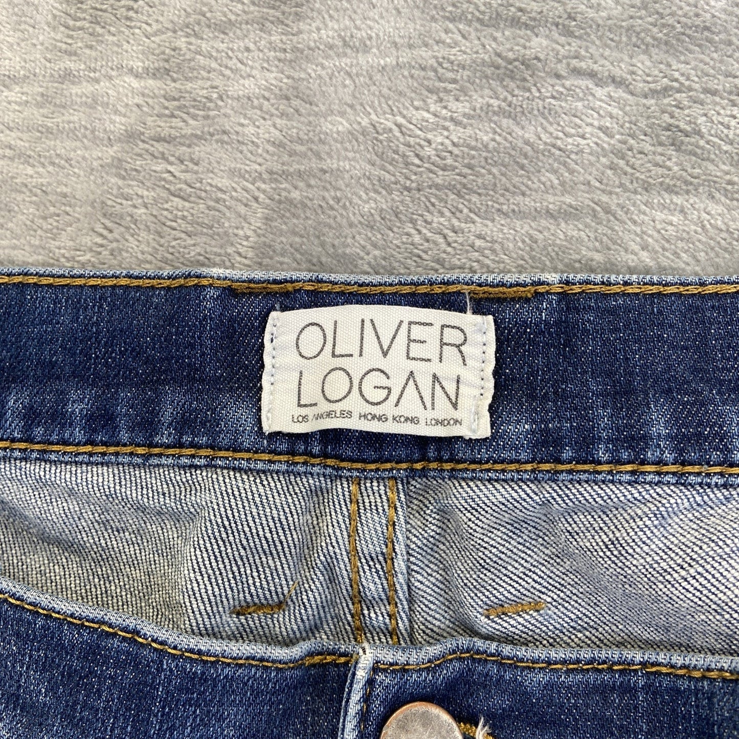 Oliver Logan Straight Jeans Men's Size 36x34 Dark Wash Blue Denim
