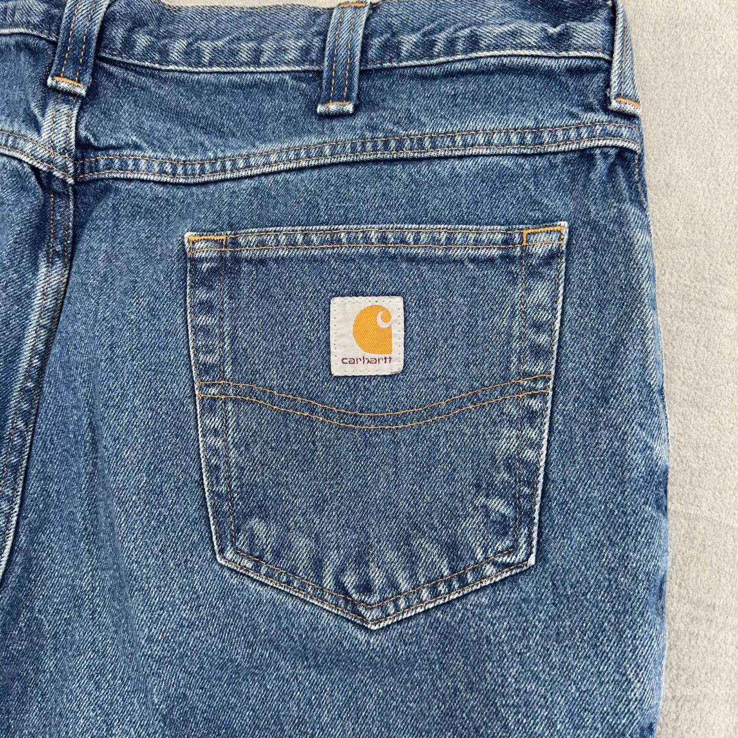 Carhartt Men's Relaxed Fit Straight Jeans 36x30 Blue Denim #2014